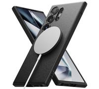 Ringke Onyx Compatible con Funda Samsung Galaxy S24 Ultra y Compatible con MagSafe, Se Siente Bien en la Mano, Resistente al Aceite y la Suciedad, Cortes Individuales para la Cámara - Magnetic Black
