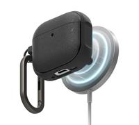 Ringke Onyx Funda Magnética para AirPods 4 [Compatible con MagSafe] Resistente al Aceite y la Suciedad, Antideslizante Ligera Carcasa con Mosquetón - Negro