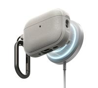 Ringke Onyx Funda Magnética para AirPods Pro 3 [Compatible con MagSafe] Resistente al Aceite y la Suciedad, Antideslizante Ligera Carcasa con Mosquetón - Gris Cálido