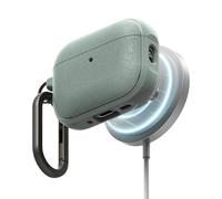 Ringke Onyx Funda Magnética para AirPods Pro 3 [Compatible con MagSafe] Resistente al Aceite y la Suciedad, Antideslizante Ligera Carcasa con Mosquetón - Verde Salvia