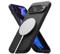 Ringke Onyx Compatible con Funda Google Pixel 9 Pro y Compatible con MagSafe, Se Siente Bien en la Mano, Resistente al Aceite y la Suciedad, Cortes Precisos para la Cámara - Magnetic Black