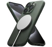Ringke Onyx Funda para iPhone 15 Pro [Compatible con MagSafe] Se Siente Bien en la Mano, Resistente al Aceite y la Suciedad, Cortes Individuales para la Cámara - Verde Oscuro Magnético