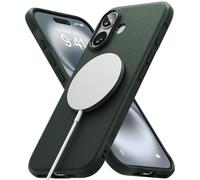 Ringke Onyx Funda para iPhone 16 Plus [Compatible con MagSafe] Se Siente Bien en la Mano, Resistente al Aceite y la Suciedad, Cortes Individuales para la Cámara - Verde Oscuro Magnético
