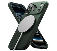 Ringke Onyx Funda para iPhone 17 Pro [Compatible con MagSafe] Se Siente Bien en la Mano, Resistente al Aceite y a la Suciedad, Recortes Precisos para la Cámara - Verde Oscuro Magnético