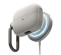 Ringke Onyx Magnetic Funda para Samsung Galaxy Buds 3 Pro, Buds 3 y Buds3 FE [Compatible con MagSafe] Previene Manchas de Grasa, Se Siente Bien en la Mano, Carcasa Antideslizante - Gris Cálido