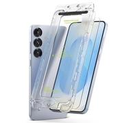 Ringke Easy Slide Tempered Glass Compatible con Protector Pantalla Samsung Galaxy S25 y Galaxy S24, Vidrio Templado con Herramienta para Fácil Instalación - 2 Pack