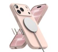 Ringke para Funda iPhone 18 Pro Max [Silicone Magnetic Pink Sand] | Compatible con MagSafe, Tacto Aterciopelado, Funda Ligera, Delgada, Fina y Elegante para Mujeres y Hombres