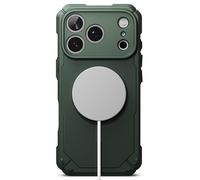 Ringke Rugged Gear Compatible con Funda iPhone 17 Pro MAX y Compatible con MagSafe, Resistente al Aceite y a la Suciedad, Funda Antideslizante sin Huellas Grasosas - Magnetic Dark Green