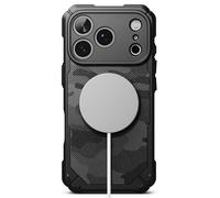 Ringke Rugged Gear Compatible con Funda iPhone 17 Pro MAX y Compatible con MagSafe, Resistente al Aceite y a la Suciedad, Funda Antideslizante sin Huellas Grasosas - Magnetic Camo Black