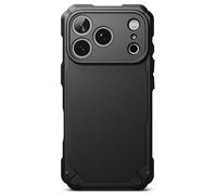 Ringke Rugged Gear Compatible con Funda iPhone 17 Pro, Resistente al Aceite y a la Suciedad, Funda Antideslizante sin Huellas Grasosas - Black