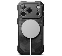 Ringke Rugged Gear Compatible con Funda iPhone 17 Pro y Compatible con MagSafe, Resistente al Aceite y a la Suciedad, Funda Antideslizante sin Huellas Grasosas - Magnetic Camo Black
