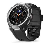 Ringke Rugged Gear Compatible con Funda Samsung Galaxy Watch 8 Classic (46mm), Carcasa Protectora Flexible con Parachoques y Correa, Resistente a Las Huellas Dactilares - Black
