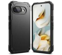 Ringke Rugged Gear Diseñado para Funda Google Pixel 9a, No Deja Huellas y No Resbala, Tacto Agradable Buen Agarre Carcasa Protectora - Black