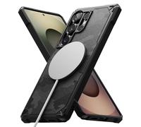 Ringke Rugged Gear Diseñado para Funda Samsung Galaxy S25 Ultra, No Deja Huellas y No Resbala, Carcasa Protectora Ligera Antihuellas y Antideslizante - Magnetic Camo Black