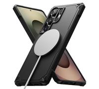 Ringke Rugged Gear Diseñado para Funda Samsung Galaxy S25 Ultra, No Deja Huellas y No Resbala, Tacto Agradable Buen Agarre Carcasa Protectora Ligera Antihuellas y Antideslizante - Magnetic Black