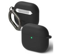 Ringke Silicone Case Compatible con Funda AirPods 4, Carcasa Ligera Delgada Sólida Diseñado para Funda AirPods 4 Generacion - Black