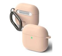 Ringke Silicone Case Compatible con Funda AirPods 4, Carcasa Ligera Delgada Sólida Diseñado para Funda AirPods 4 Generacion - Pink Sand