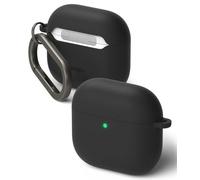 Ringke Silicone Funda Silicona para AirPods 4, Carcasa Ligera Delgada Sólida Diseñado para Funda AirPods 4 Generacion - Negro
