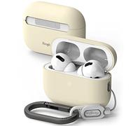 Ringke Silicone Funda Silicona para AirPods Pro 2, Carcasa Ligera Delgada Sólida Diseñado para AirPods Pro 2 Generacion - Cream