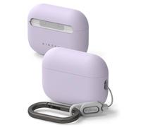 Ringke Silicone Funda Silicona para AirPods Pro 3, Sensación Suave como Terciopelo, Funda Ligera, Delgada y Linda con Mosquetón para Mujeres y Hombres - Morado Claro