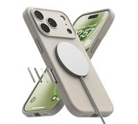 Ringke Silicone Magnetic Compatible con Funda iPhone 17 Pro MAX y Compatible con MagSafe, Carcasa Suave, Aterciopelada, Ligera, Delgada, Bonita y Cómoda para Mujeres y Hombres - Stone