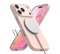 Ringke Silicone Magnetic Compatible con Funda iPhone 17 Pro MAX y Compatible con MagSafe, Carcasa Suave, Aterciopelada, Ligera, Delgada, Bonita y Cómoda para Mujeres y Hombres - Pink Sand