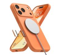 Ringke Silicone Magnetic Compatible con Funda iPhone 17 Pro MAX y Compatible con MagSafe, Carcasa Suave, Aterciopelada, Ligera, Delgada, Bonita y Cómoda para Mujeres y Hombres - Tangerine
