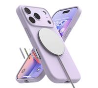 Ringke Silicone Magnetic Compatible con Funda iPhone 17 Pro y Compatible con MagSafe, Carcasa Suave, Aterciopelada, Ligera, Delgada, Bonita y Cómoda para Mujeres y Hombres - Light Purple