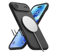 Ringke Silicone Magnetic Compatible con Funda iPhone Air y Compatible con MagSafe, Carcasa Suave, Aterciopelada, Ligera, Delgada, Bonita y Cómoda para Mujeres y Hombres - Black