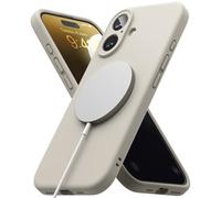 Ringke Silicone Magnetic Diseñado para Funda iPhone 16 Plus y Compatible con MagSafe, Carcasa Siente Aterciopelada, Case Ligera Linda - Stone