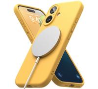 Ringke Silicone Magnetic Diseñado para Funda iPhone 16 Plus y Compatible con MagSafe, Carcasa Siente Aterciopelada, Case Ligera Linda - Yellow