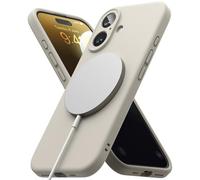 Ringke Silicone Magnetic Diseñado para Funda iPhone 16 y Compatible con MagSafe, Carcasa Siente Aterciopelada, Case Ligera Linda - Stone