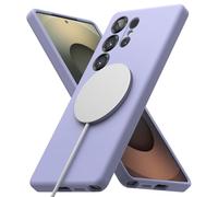 Ringke Silicone Magnetic Diseñado para Funda Samsung Galaxy S25 Ultra y Compatible con MagSafe, Carcasa Siente Aterciopelada, Case Ligera Linda - Lavender