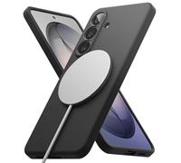 Ringke Silicone Magnetic Funda para Samsung Galaxy S26, Compatible con MagSafe, Carcasa Suave, Aterciopelada, Ligera, Delgada, Bonita y Cómoda para Mujeres y Hombres - Black