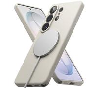 Ringke Silicone Magnetic Funda para Samsung Galaxy S26 Ultra, Compatible con MagSafe, Carcasa Suave, Aterciopelada, Ligera, Delgada, Bonita y Cómoda para Mujeres y Hombres - Stone