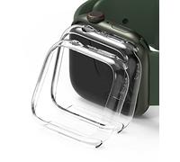Ringke Slim Compatible con Protector Apple Watch Series 9, 8, 7 (41mm) Tecnología Anti-amarillea, Funda Sólida Transparente + Case Adicional - Clear (2 Pack)