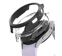 Ringke Slim Compatible con Protector Samsung Galaxy Watch 5 (40mm), Material Antiamarilleo, Funda Sólida Transparente + Case Adicional para Mujer y Hombre - Clear & Matte Black