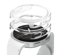 Ringke Slim Compatible con Protector Samsung Galaxy Watch 8 (44mm) Material Antiamarilleo, Funda Sólida Transparente + Case Adicional para Mujer y Hombre - Clear & Alpine Clear