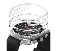Ringke Slim Compatible con Protector Samsung Galaxy Watch 8 Classic 46mm, Material Antiamarilleo, Funda Sólida Transparente + Case Adicional para Mujer y Hombre - Clear & Alpine Clear
