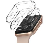 Ringke Slim Diseñado para Funda Apple Watch Series 6, 5, 4 (40mm), SE 3, 2, 1 (40mm) Protector Sólida, Ligera y Delgada para Mujeres y Hombres - Clear & Clear