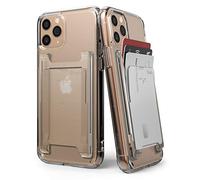 Ringke Slot Card Holder, Tarjetero Móvil, Portatarjetas Transparente y Delgado para Hombre y Mujer, Cartera Adhesiva Compatible con Funda iPhone, Galaxy, Xiaomi, Pixel y Más - Clear Mist