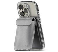Ringke Stand Wallet Magnetic [Cabe 3 Tarjetas] Tarjetero Movil Compatible con MagSafe, Utiliza de Soporte, Soporte Movil con Imán Muy Fuerte - Light Gray