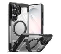 Ringke UX Magnetic Funda para Samsung Galaxy S26 Ultra, Compatible con MagSafe, Carcasa Resistente con Soporte de Acero Inoxidable y Imán Potente - Clear