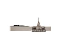 Ringmasters LDS Idaho Falls Idaho Temple - Barra de corbata de acero plateado - Clip de corbata - Regalo del sacerdocio, Misionero SUD - Clip de corbata