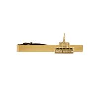 Ringmasters LDS Seattle Washington Temple - Barra de corbata de acero dorado - Clip de corbata - Regalo del sacerdocio, Misionero SUD, clip de corbata