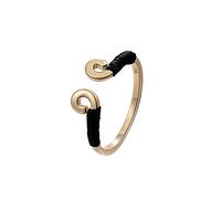 Rings de plata para mujeres, anillos de ajuste ajustables vintage Corda negra Corda S925 Silver Open Anillos abiertos Anillos de dedo de nudillo ANILLAS DE BODA DE JEJITA DE REGALACIÓN DE JEJITA DE
