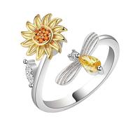 Rings For Adults, Adjustable Calming Finger Toys To Reduce Stress and Improve Focus, Compact Relief Accessories For Work Classroom Travel Meeting Or Gift Occasions