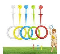 Rings Lanzamiento de niños - Tribunal Exterior del Juego Deportivo, Accesorio Divertido para la Familia | Juego de coordinación para Picnic para niños Adolescentes Amigos jardín Playa colectivo
