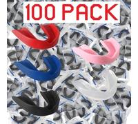 Ringside Atleta Deporte Boxeo MMA Muay Thai Boca Seguridad Guardias boquillas Bulk Caja (100 Unidades) - 801 100 Black, Negro