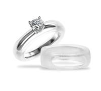 RingSkin - Protector de anillo de silicona transparente para entrenamiento y otras actividades (3 unidades con funda protectora)